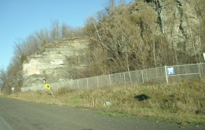 The rock cut looking east.